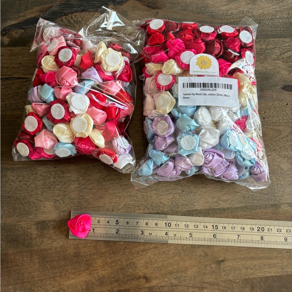 Colorful Ribbon Roses Craft Pack